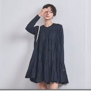 Merlette Soliman Tiered Mini Dress X Tomorrowland Gray New XS